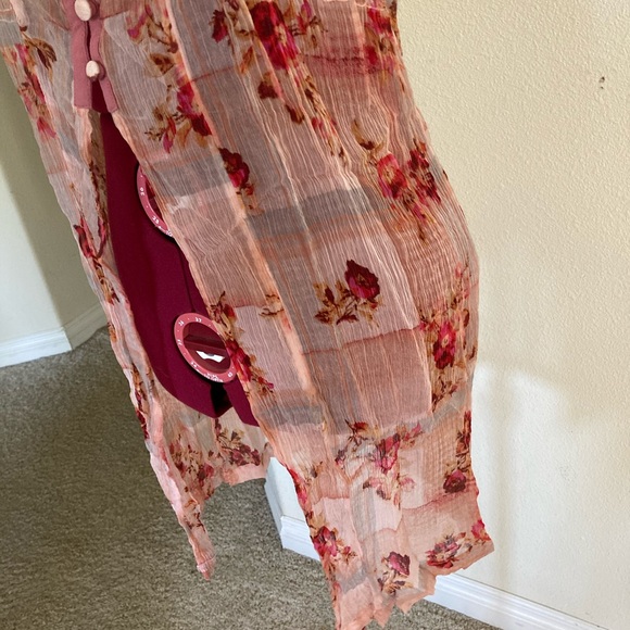 Anthropologie Feather and bone long sheer tank - Picture 3 of 6